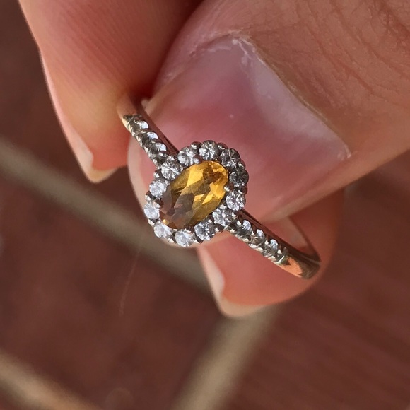 Sterling silver ring sapphire stone size 5 - Picture 2 of 8